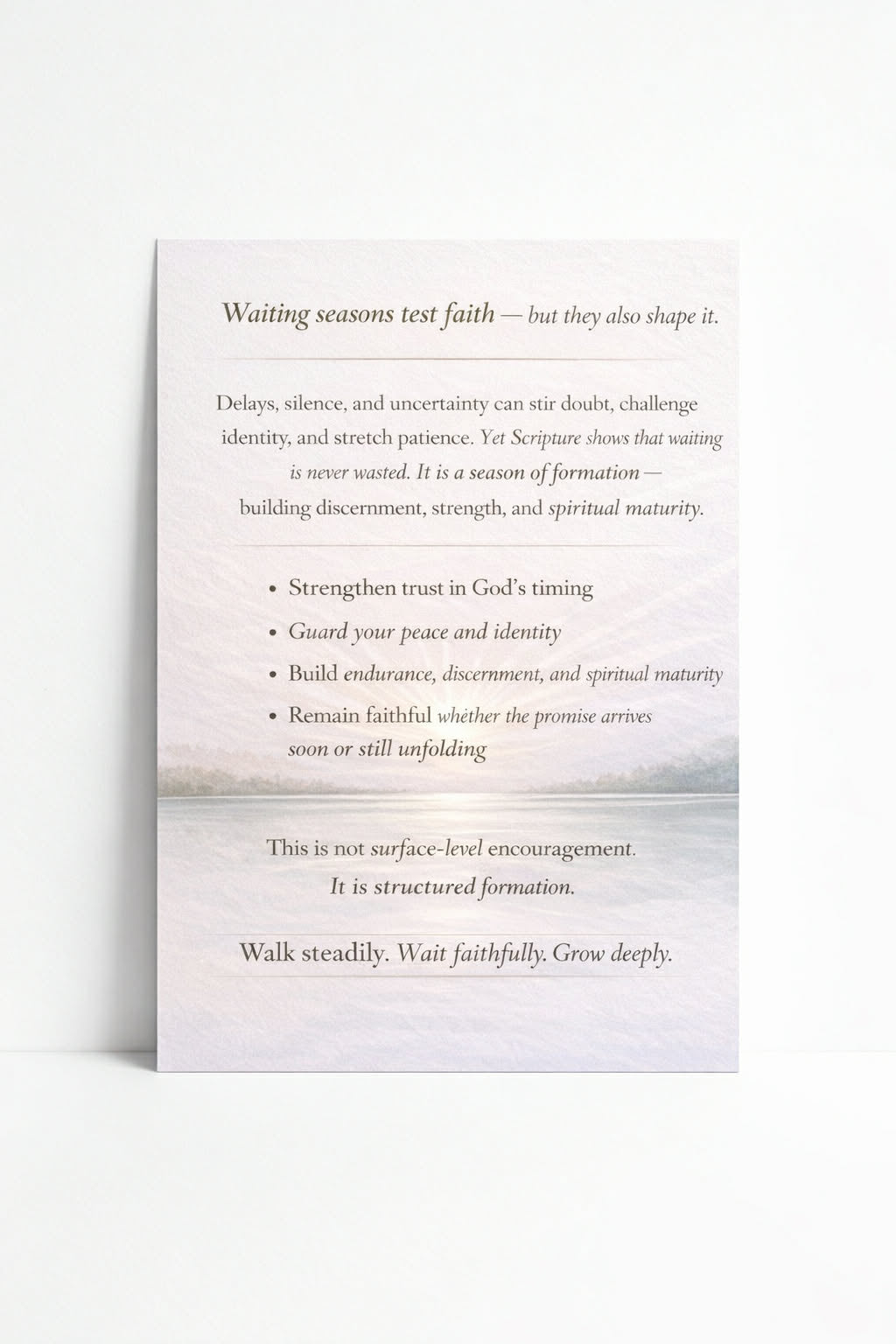 Waiting Well: 30-Day Christian Devotional for Trusting God In Spiritual Maturity for Women